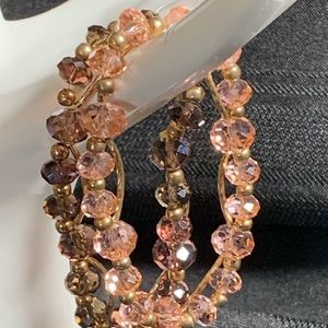 2 handcrafted beaded bracelets